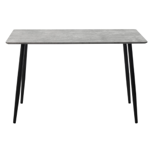 Tavolo Edith 120X70X75 Piano In Mdf Cemento E Gambe Nere