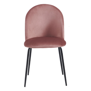 Sedia Bonnie Rosa Velluto 45X55X82