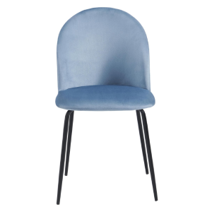 Sedia Bonnie Blu Avio Velluto 45X55X82