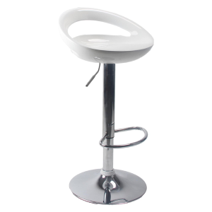 Sgabello Bar Seattle Bianco Lucido 46X42X95