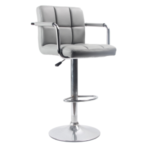 Sgabello Bar Con Braccioli Charlotte Grigio 55X55X89-111