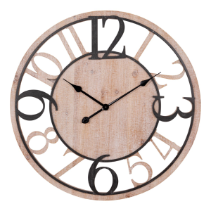 Orologio Da Parete Brienne Ø68 Cm Naturale/Nero