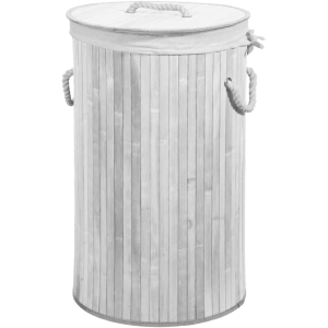 Cesto Porta Biancheria Rotondo Bianco