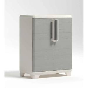 Armadio resina Linear Wood basso 68x39x90h