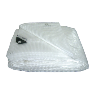 Telo retinato multiuso in pvc col. bianco mt. 2,5x3