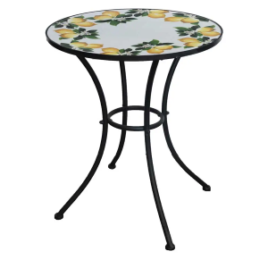 Tavolo Mosaico Rotondo Mod. Lemon Design Ø60Cm