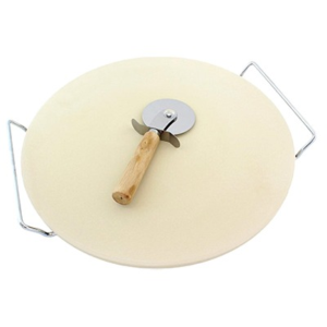 Pietra pizza Ompagrill 13" con supporto e taglio rotella in ceramica