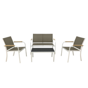 C Set Salotto Menton 4 Pz Bianco/Beige