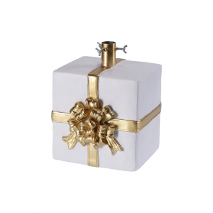 Base albero di natale Pacco Dono bianco