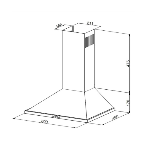 Cappa Cucina Eolo 60 Nero