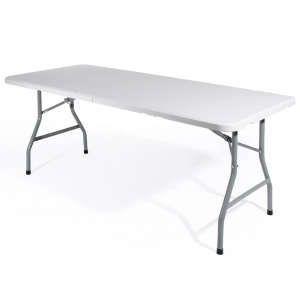 Tavolo Birr. Pieghevole 180x70x74 Bianco