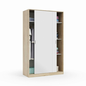 Armadio 2 Ante Scorrevole 120X50X200H Canadian/Bianco