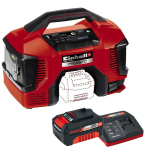 Compressore ibrido corrente/batteria PRESSITO + Starter Kit 2,5 Ah
