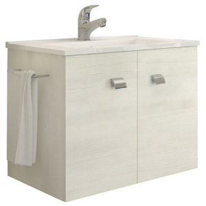 Mobile Bagno sospeso Erika S/Specchio Rovere Bianco