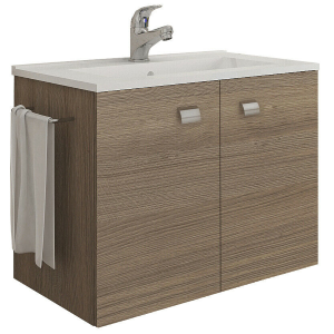 Mobile Bagno sospeso Erika S/Specchio Rovere Fumo