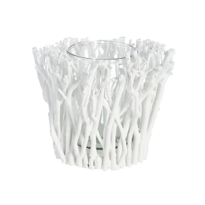 Ciotola Decor Alta Tea Tree Bianco D28