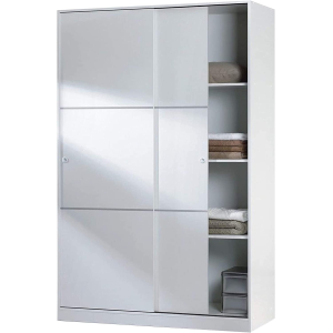Armadio 2 Ante Scorrevole 120X50X200H Bianco Lucido