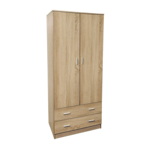Armadio Space 2 ante + 2 Cassetti80X52X190H Rovere Nordico