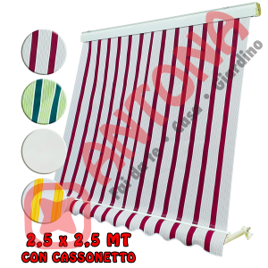 Tenda da Sole a Caduta 2,5x2,5 MT con cassonetto e mantovana
