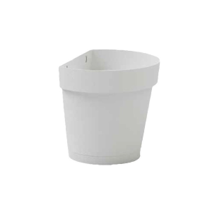 VASO A MURO CLEO 25 cm BIANCO