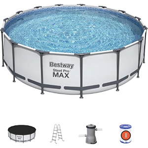 Piscina CM 457X122H Mod. 56438 Tonda Steel pro con pompa filtro LT. 16015