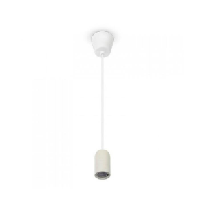 Lampadario Con Portalampada Calcestruzzo Bianco
