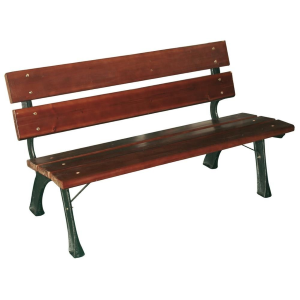 Panchina Hyde Park Junior in ghisa doghe in legno 122x60xH72