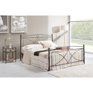 Letto Ferro Battuto Matrimoniale Nero Tiffany